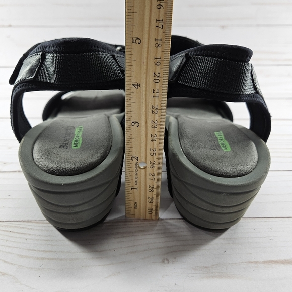 BareTraps Womens Boland Black‎ Ankle Strap Open Toe Wedge Sandals Size 11 - Picture 9 of 11